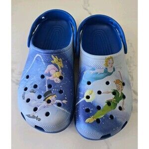Disney Parks 100 Years Peter Pan Wendy Adult Clogs Crocs Size M4/W6